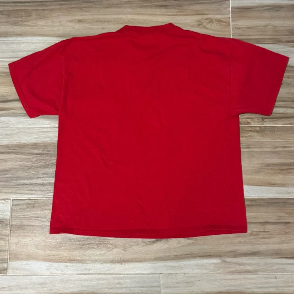 Vintage Reebok Kick Donkey Graphic T-Shirt Mens Large Red‎ Short Sleeve Crewneck